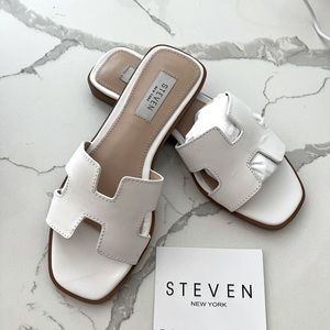 Summer sandals - Steven by Steve Madden Slides White ( Brand New) size 5.5